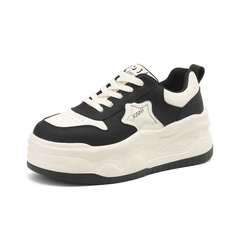 JOSINY Skateboard Shoes Women's Low Top Beige Brown/Beige Black-15