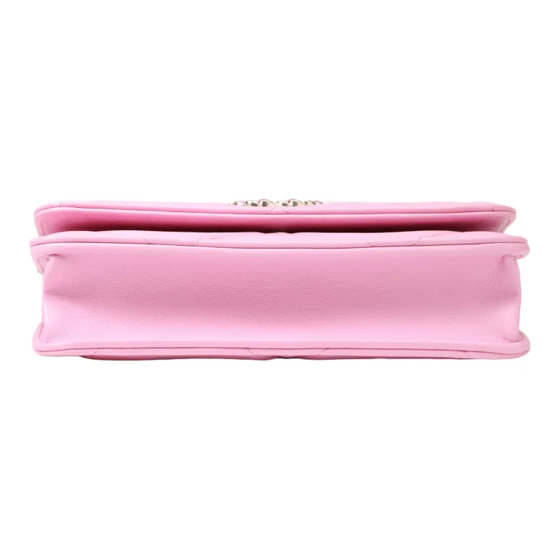 CHANEL 19Bag Shiny Lambskin Shoulder Bag, Crossbody Bag Women's Pink-3