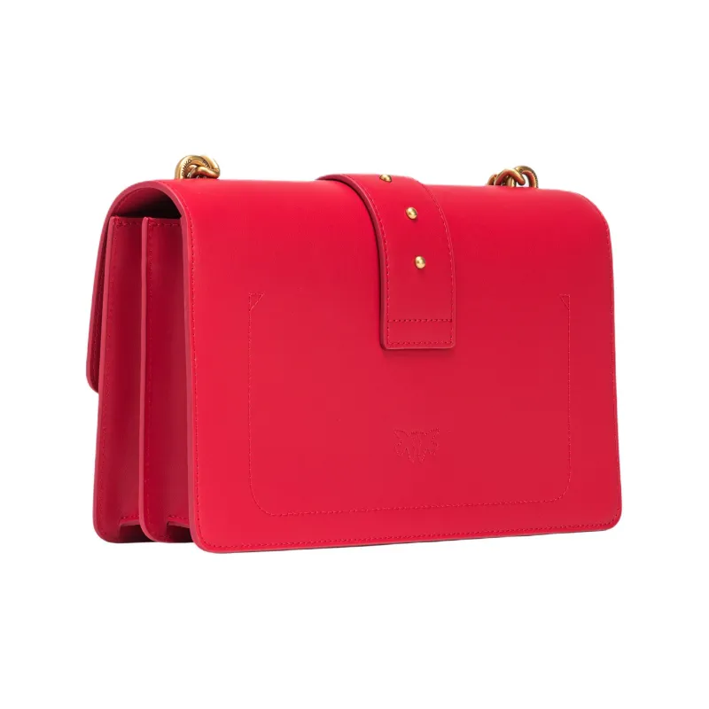 PINKO Cow Leather Handbag Shoulder Bag Crossbody Bag Women's Red-2