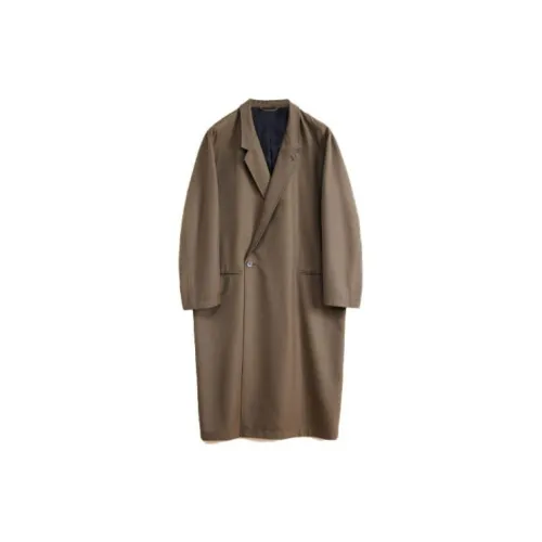 Lemaire Trench Coats Men Dark Brown