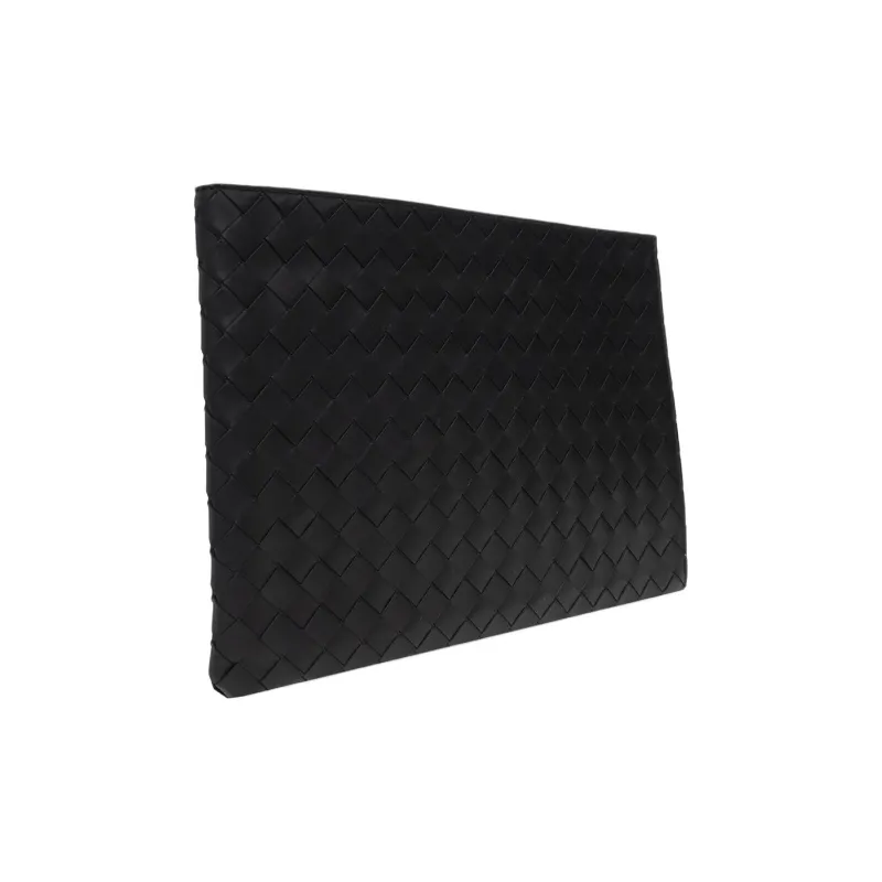 Bottega Veneta Cow Leather Clutch Men's Black-1