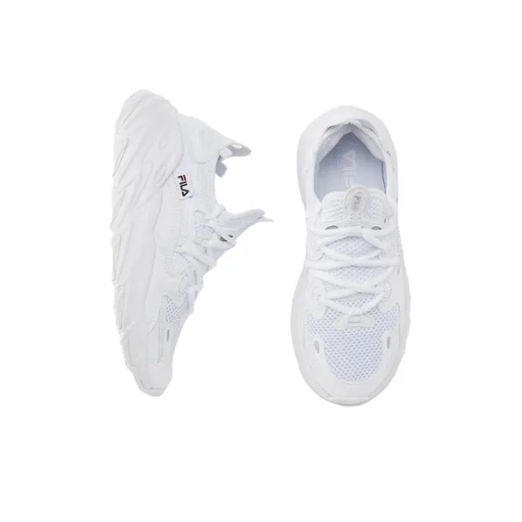 FILA Ray Tracer EVO 2 Cushioning Wear Resistant Low Top Running Shoes Unisex White-2
