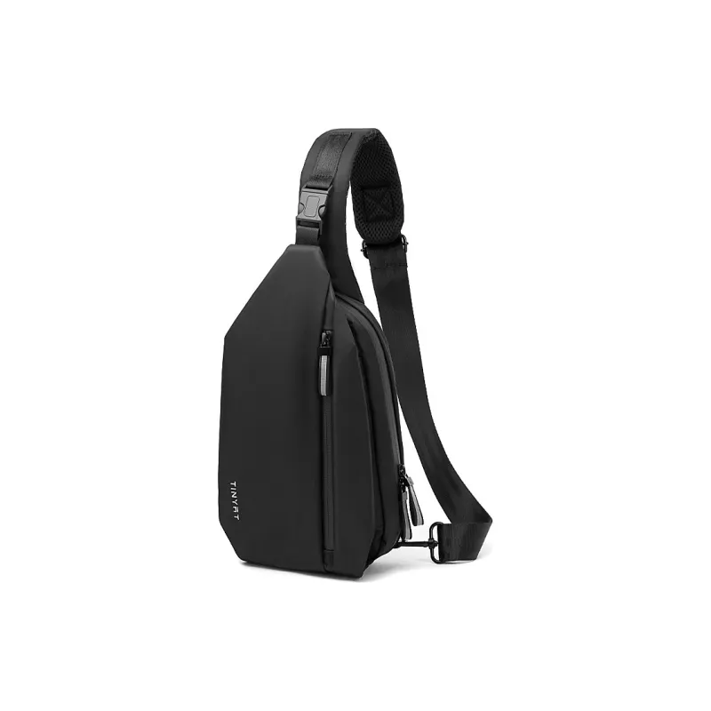 TINYAT Polyester Sling Bag Small Size Unisex Black/Gray-1