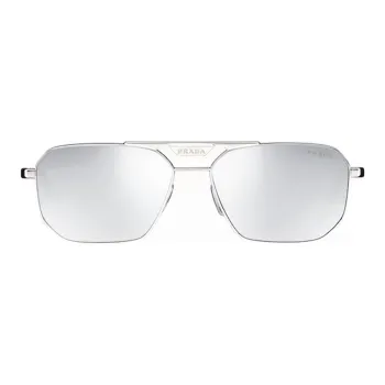 PRADA Metal Aviator Sunglasses Unisex Silver