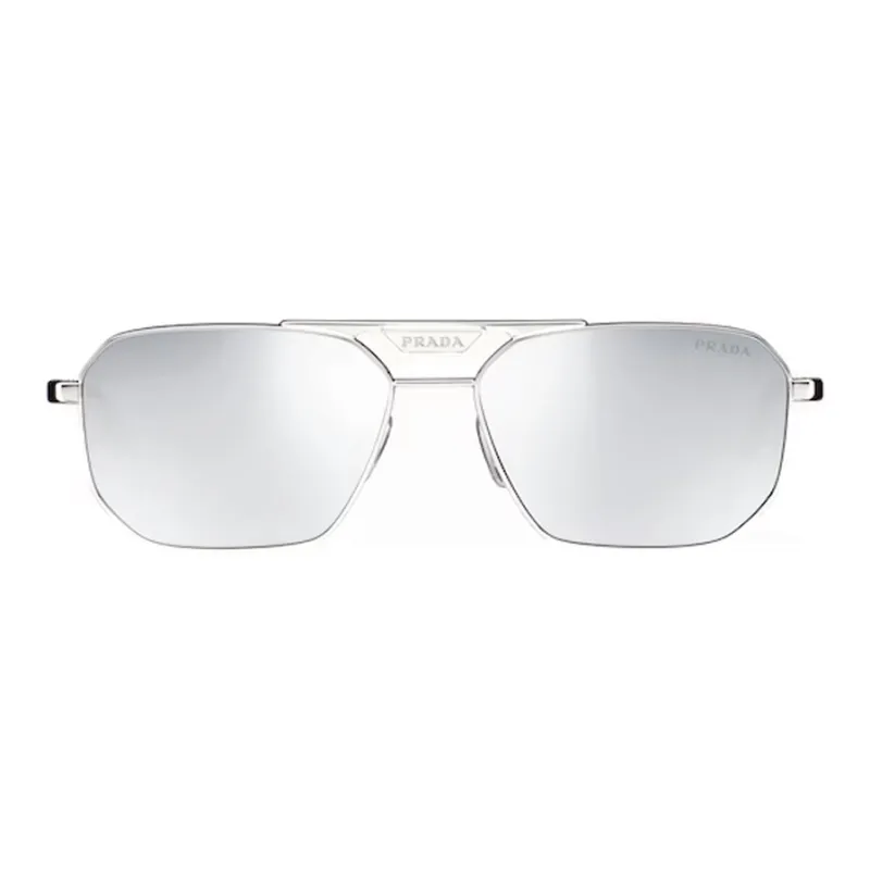 PRADA Metal Aviator Sunglasses Unisex Silver-0