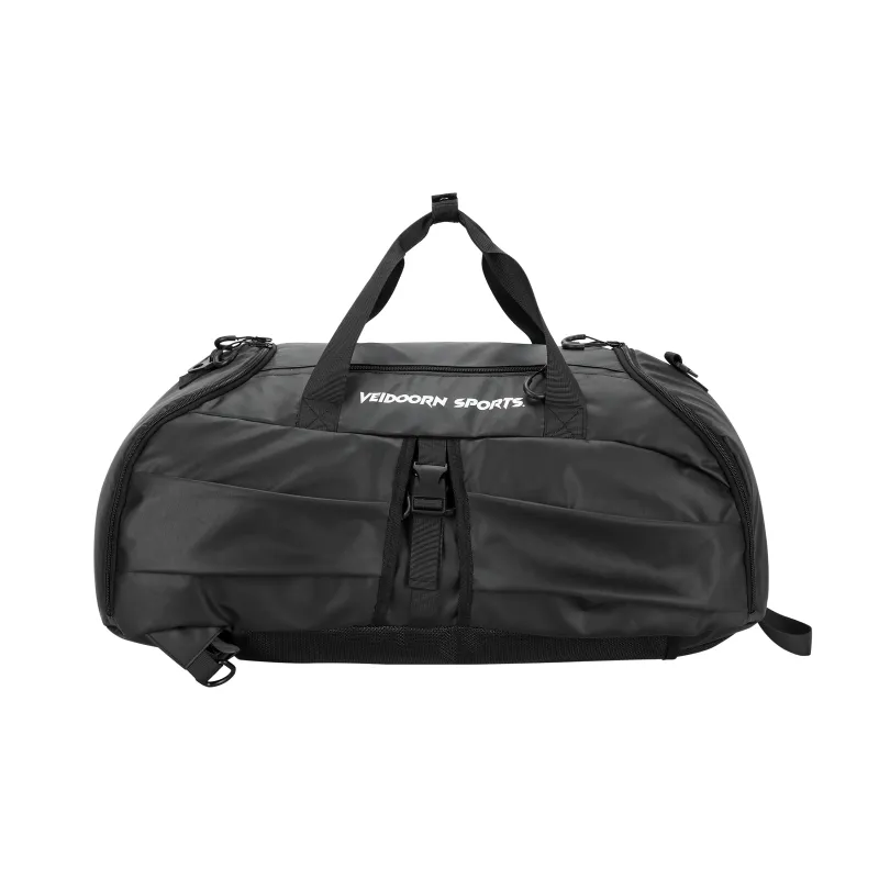VEIDOORN Polyester 3 in 1 Backpack Handbag Large Size Unisex Black-0