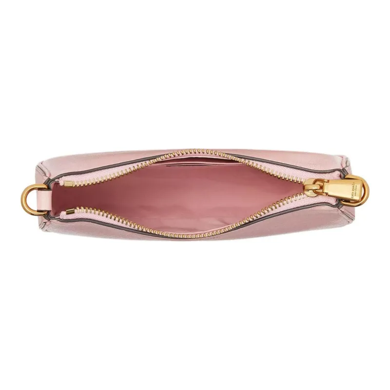 Kate Spade Saffiano Patent Leather Shoulder Bag Crossbody Bag Women's Pink Sand Dune-5