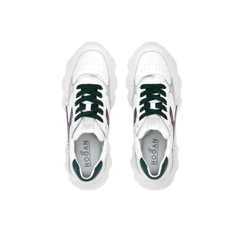 HOGAN Hyperactive Round Toe Lace-Up Sneakers Women's-3