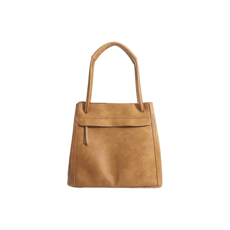 Jade En Plus Microfiber Leather Combo Bag, Handbag, Shoulder Bag Regular Large Size Unisex Light Coffee/Brown-9