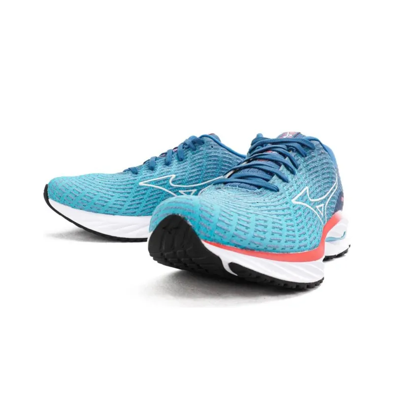 Mizuno Wave Rider 26 4E Wide 'Maui Blue Fiery Coral'-2