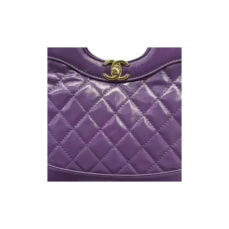 CHANEL Calfskin One Shoulder Handbag Mini Women's Purple-2