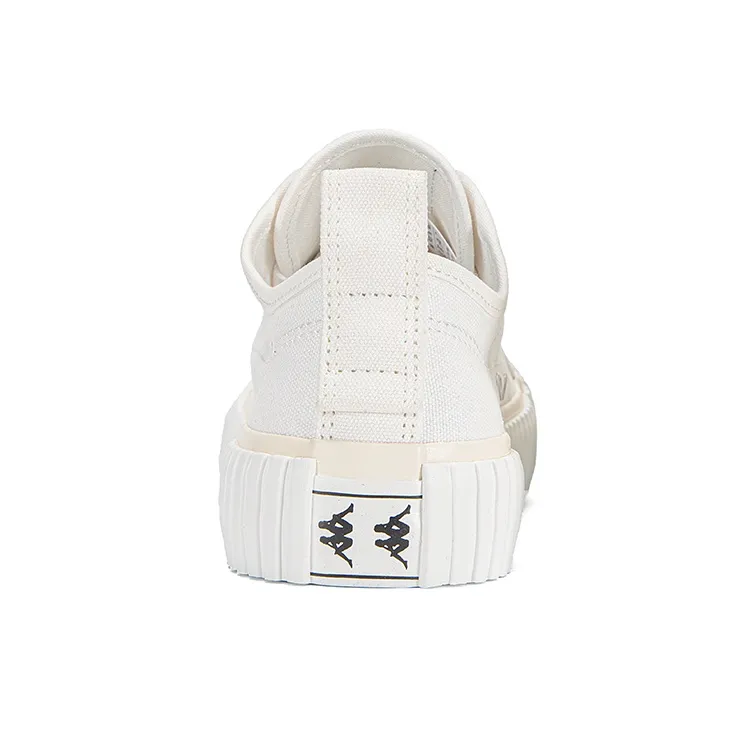 Kappa Anti Slip Wear Resistant Low Top Skateboard Shoes Unisex Classic White-4