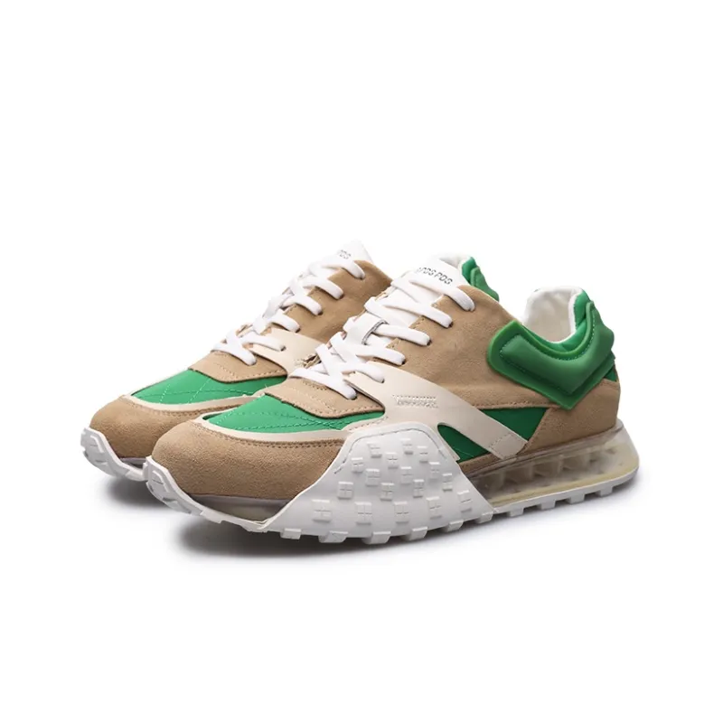 PARDASAUL Men's Casual Shoes Men Low Top Dark Green/Orange/White-7