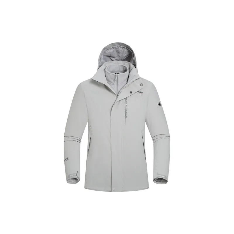 NORTHLAND PROFESSIONAL Waterproof And Windproof Windbreaker Jacket Men's Solid Color 3 in 1 Fleece Liner-7
