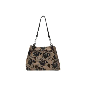 FAMAN Canvas Canvas Bag Shoulder Bags Women's White/Brown