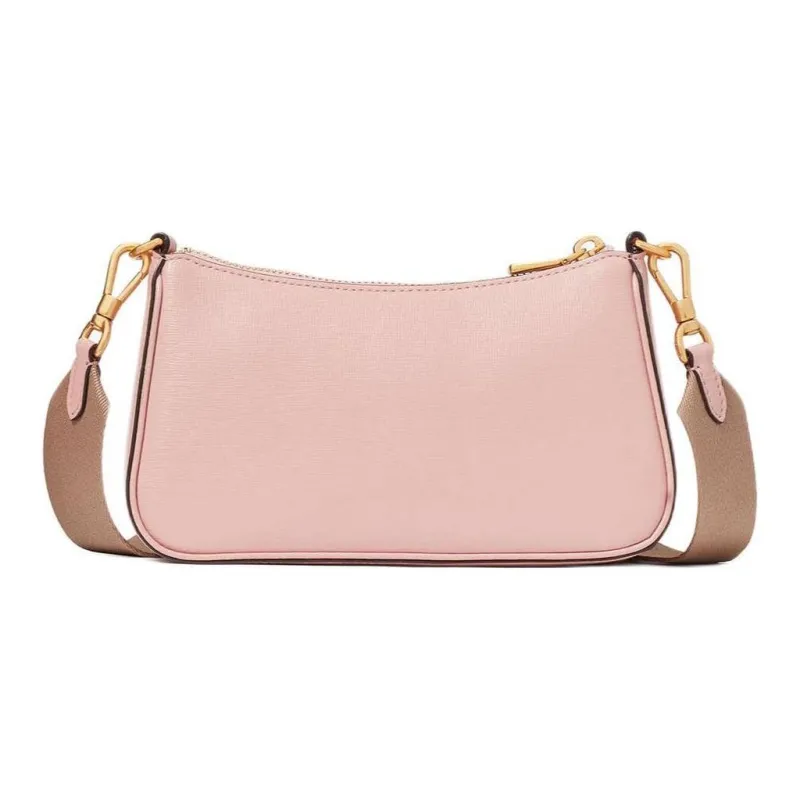 Kate Spade Saffiano Patent Leather Shoulder Bag Crossbody Bag Women's Pink Sand Dune-4