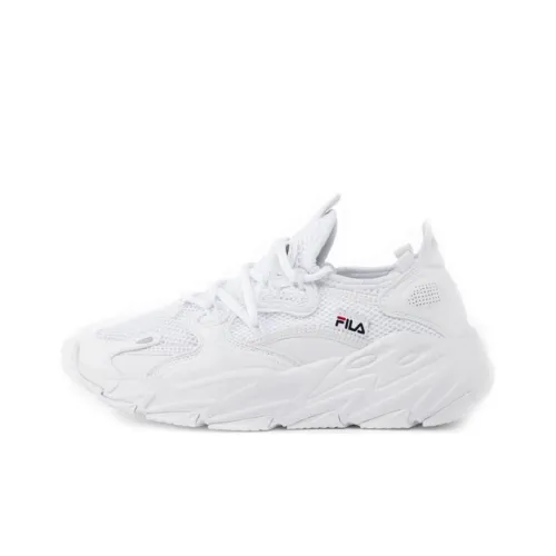 FILA Ray Tracer EVO 2 Cushioning Wear Resistant Low Top Running Shoes Unisex White