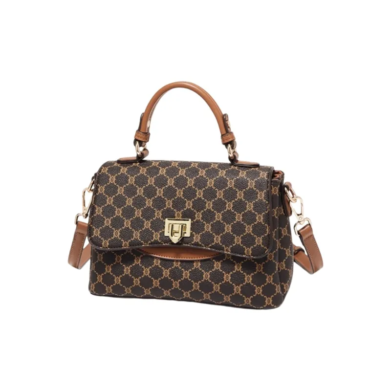 Marino Orlandi Synthetic Leather Handbag, Shoulder Bag Trumpets Women's Coffee/Khaki-1