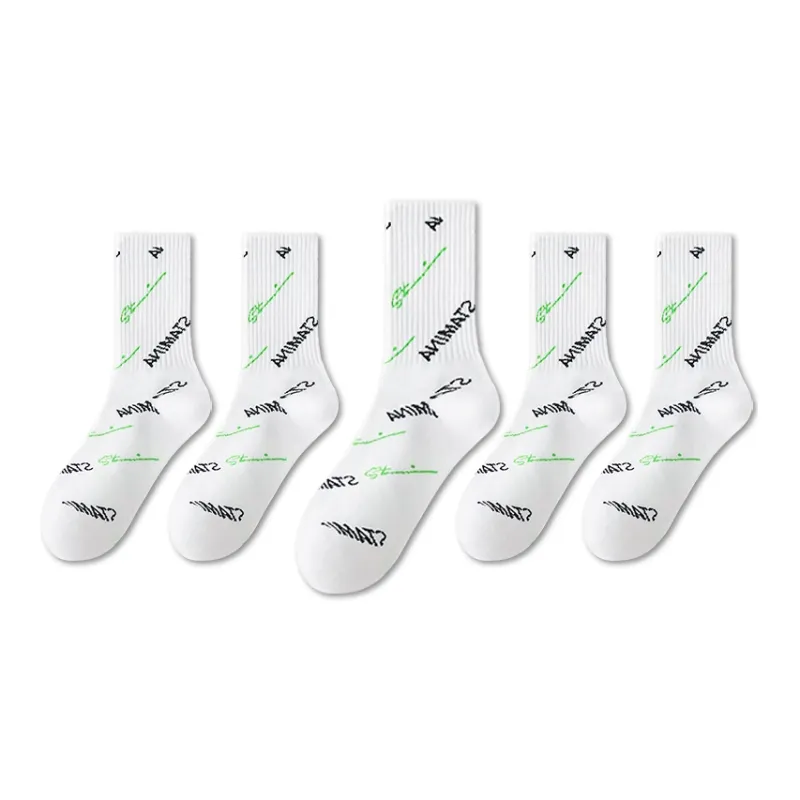 LUOLIAN Mid Calf Socks Men's 5 Pack-35