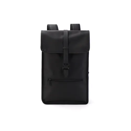 TINYAT Matte Leather Backpack Unisex Black/White/Coffee