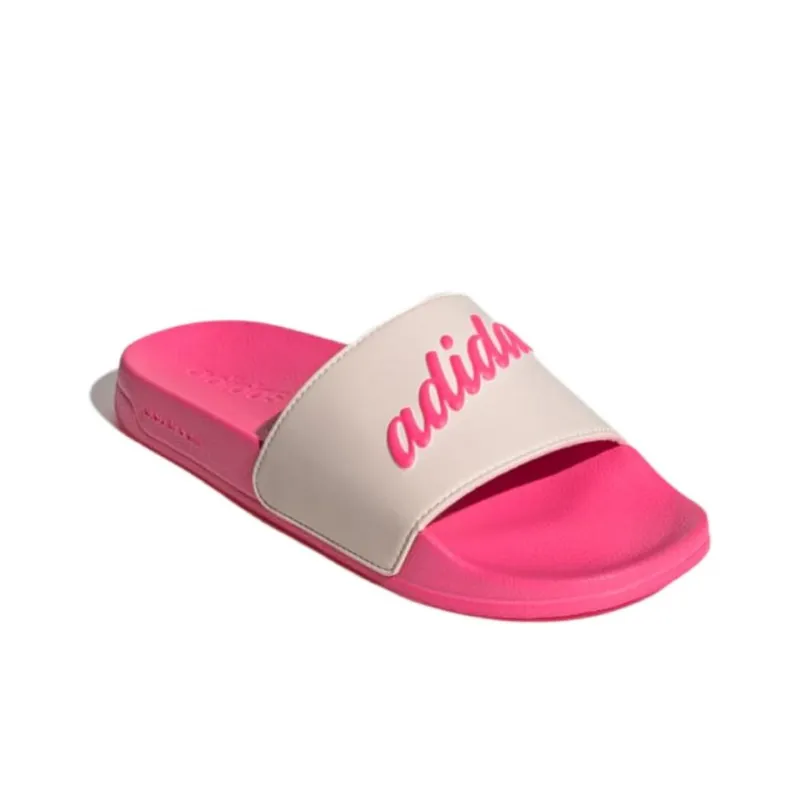 Adidas ADILETTE SHOWER Rubber Sole Quiet Slide Slippers Women's Beige Red-2