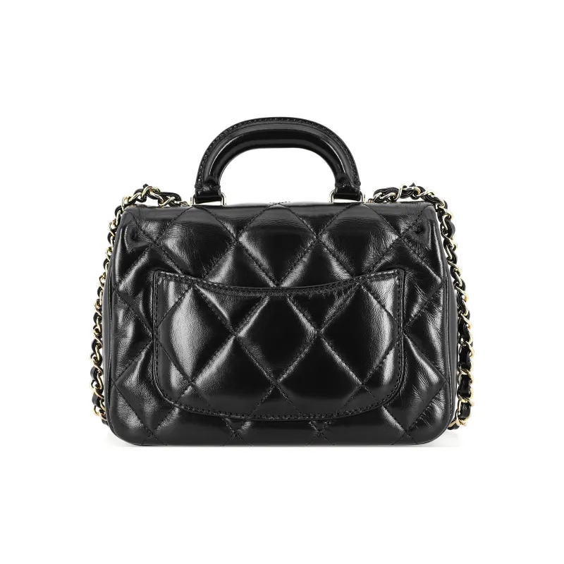 CHANEL Polished Lambskin Flap Bag, Shoulder Bag, Crossbody Bag Women's Black-2