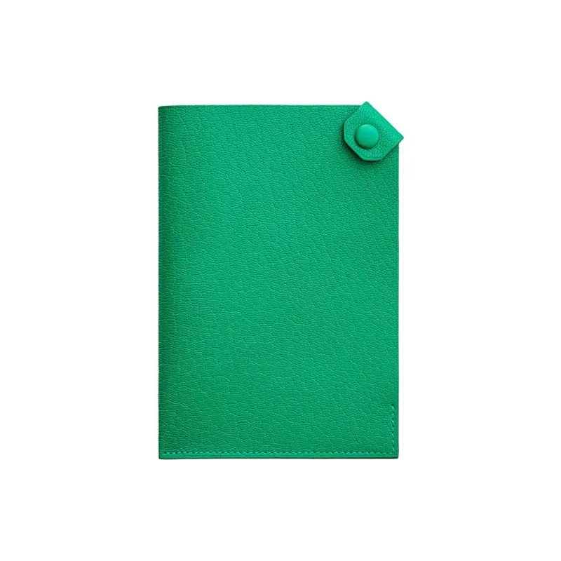 HERMES Tarmac Chamkila Goat Skin Passport Holder Small Size Women's 6W Menthe Mint Green-0