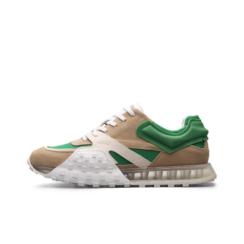 PARDASAUL Men's Casual Shoes Men Low Top Dark Green/Orange/White-5