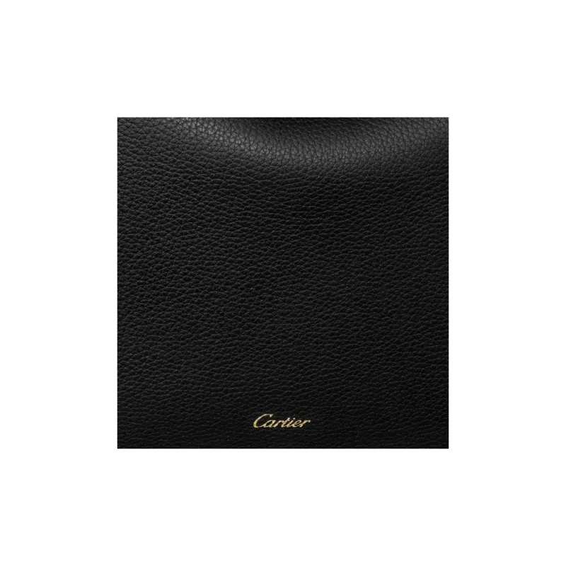 CARTIER Trinity Series Grain Calfskin Shoulder Bag, Crossbody Bag, Handbag Women's Black-3