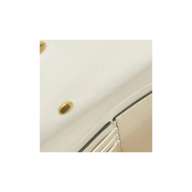 Valentino VSLING Leather Clutch Women's White-2