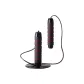 Double Bearings-Black Red,[Fat-Burning PVC Rope]with 340g Weight+Backup Cord