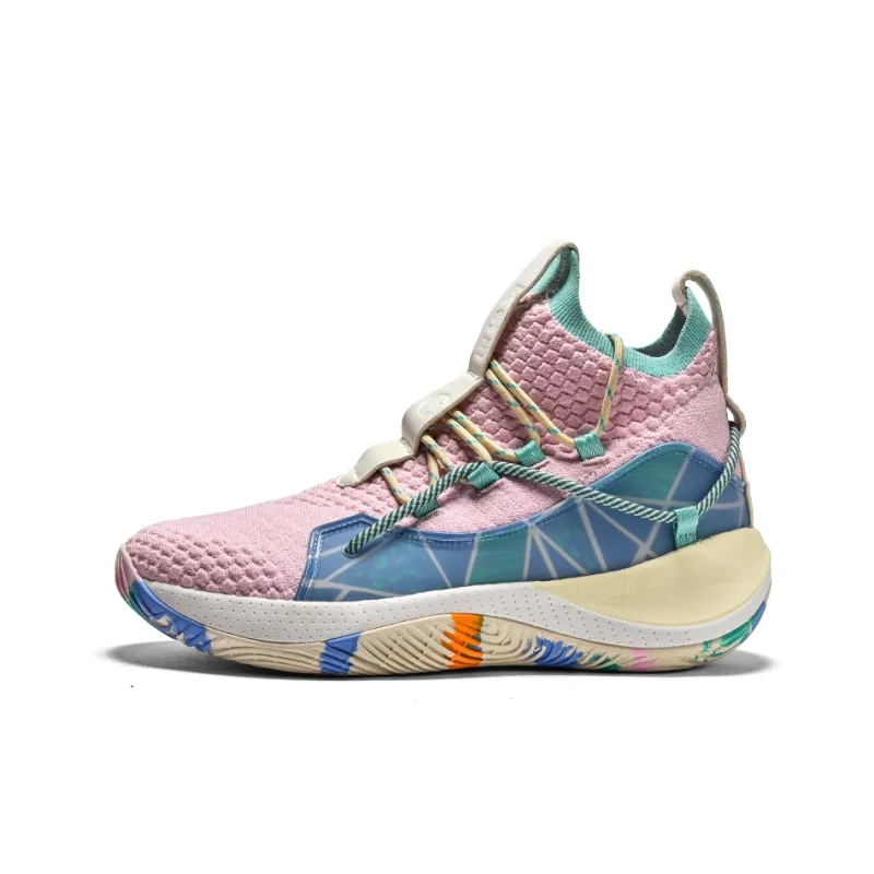 IVERSON Basketball Shoes Unisex High Top Cherry Blossom Pink-0
