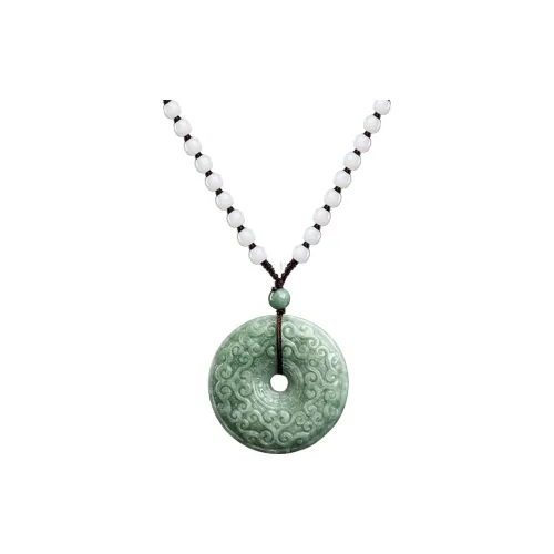HUISHI Bean Type Jadeite Necklaces Unisex