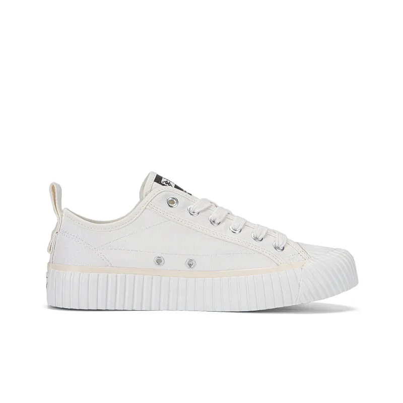 Kappa Anti Slip Wear Resistant Low Top Skateboard Shoes Unisex Classic White-1
