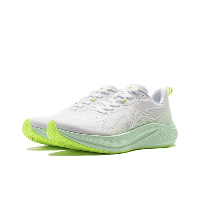 LiNing Red Hare 7 Cushioning, Slip Resistant, Lightweight Low Top Running Shoes Women's White Green-2