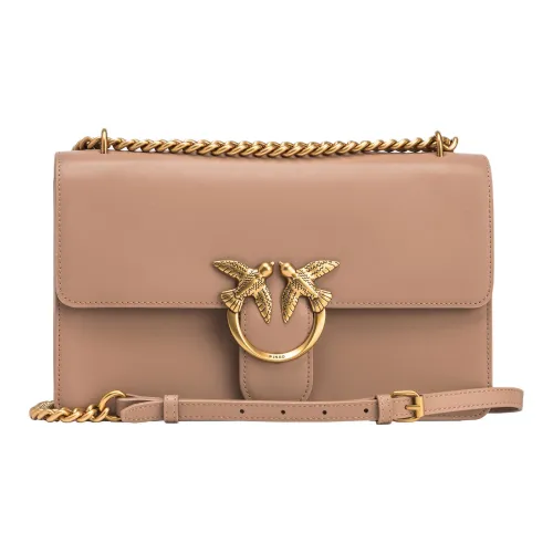 PINKO Leather Crossbody Bag Shoulder Bag Women's Gingerbread