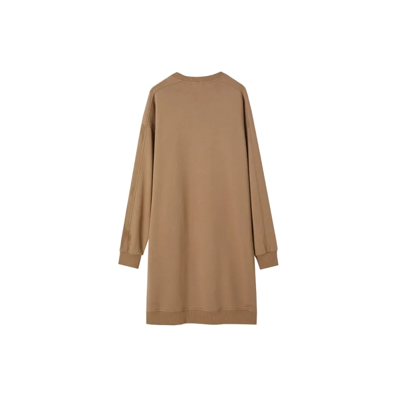 Demana Long Sleeved Dress Women's Gray Pea Green-6