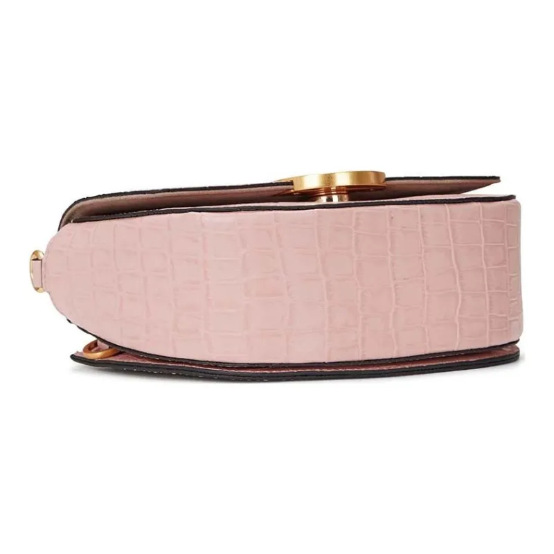 ORYANY Leather Saddle Bag Shoulder Bag Crossbody Bag Women's Vintage Pink-5
