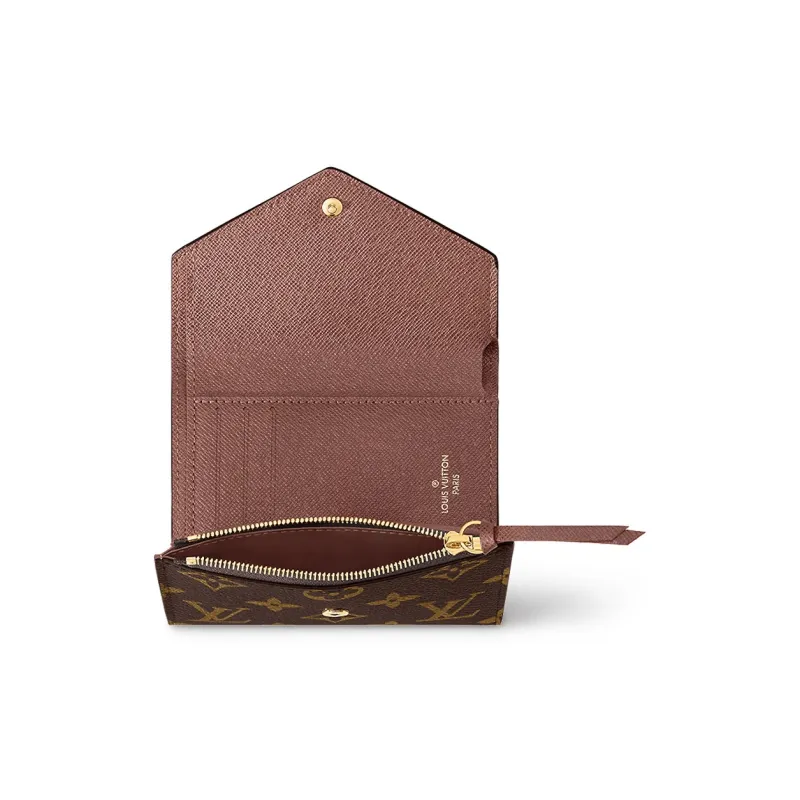 LOUIS VUITTON Victorine Wallet Monogram Brown Lining-3