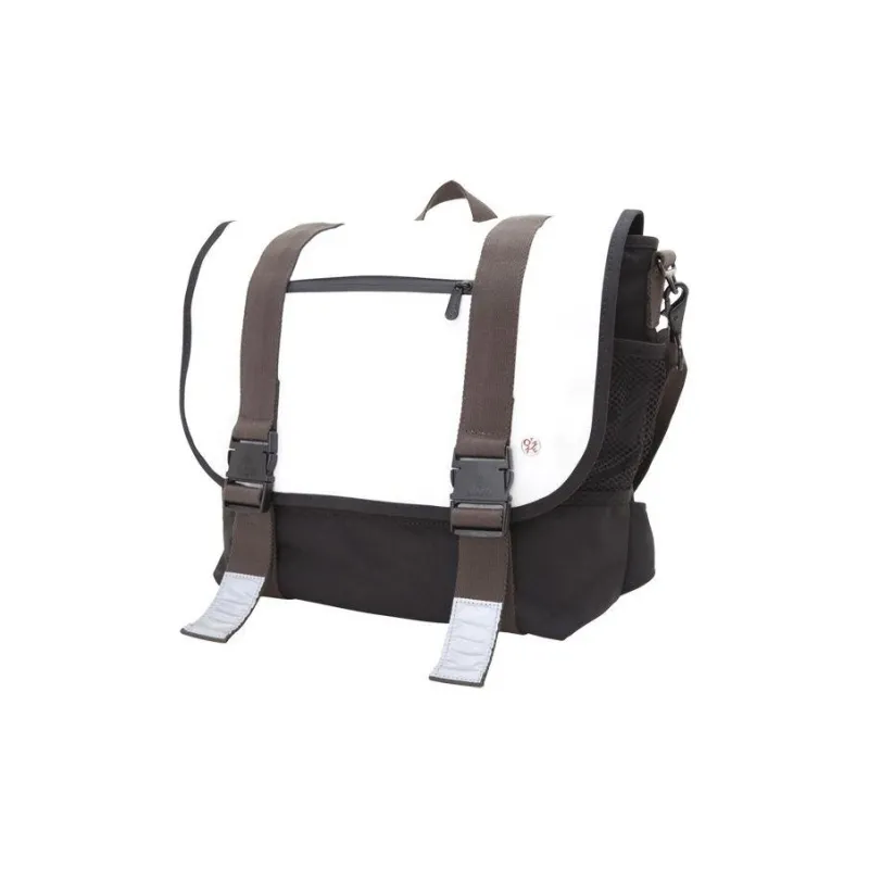Manhattan Portage Nylon Messenger Bag Backpack Medium Size Unisex White-0