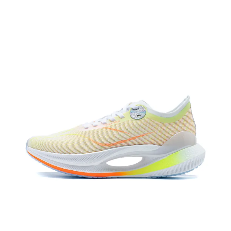 LINING Jueying 2 Essential Running Shoes Men Low Top Standard White/Neon Yellow Green-0