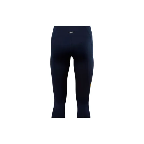 Reebok WOR MESH CAPRI LEGGINGS Athletic Trousers Women's Marine Blue