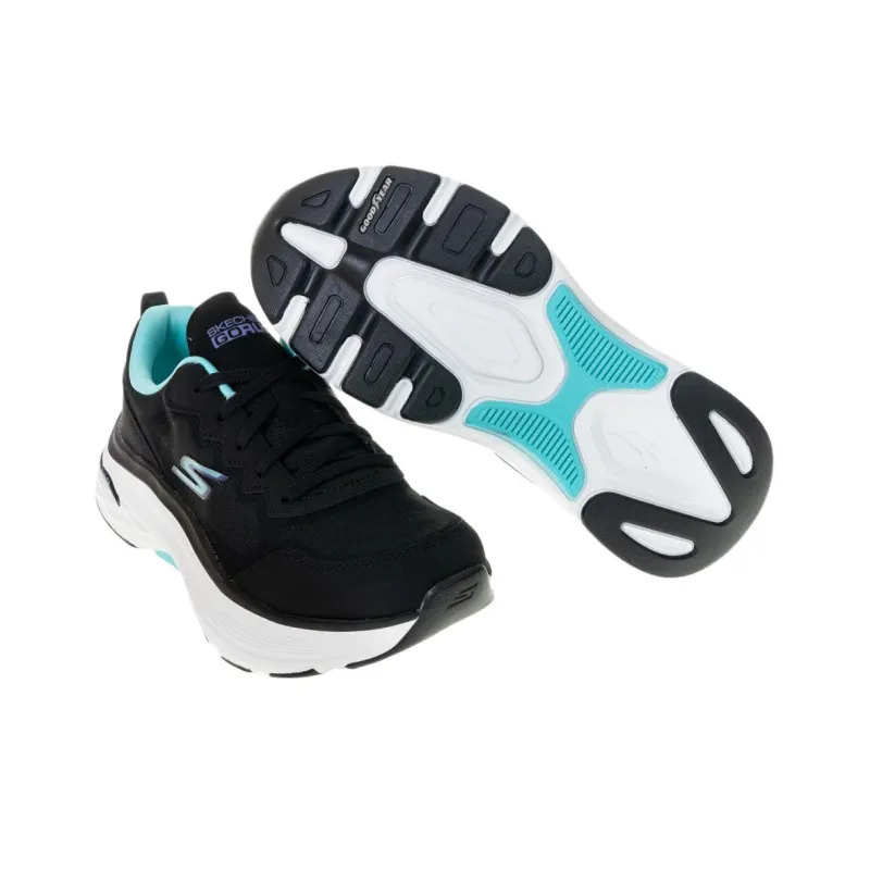 Skechers Go Run Max Cushioning Arch Fit Cushioning Low-Top Running Shoes Women's Black-3