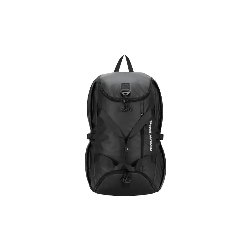 VEIDOORN Polyester 3 in 1 Backpack Handbag Large Size Unisex Black-1