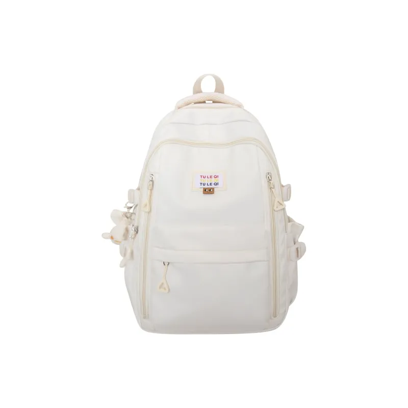 Deli Bear Nylon Backpack Regular Unisex Pink/Black/White/Yellow-5