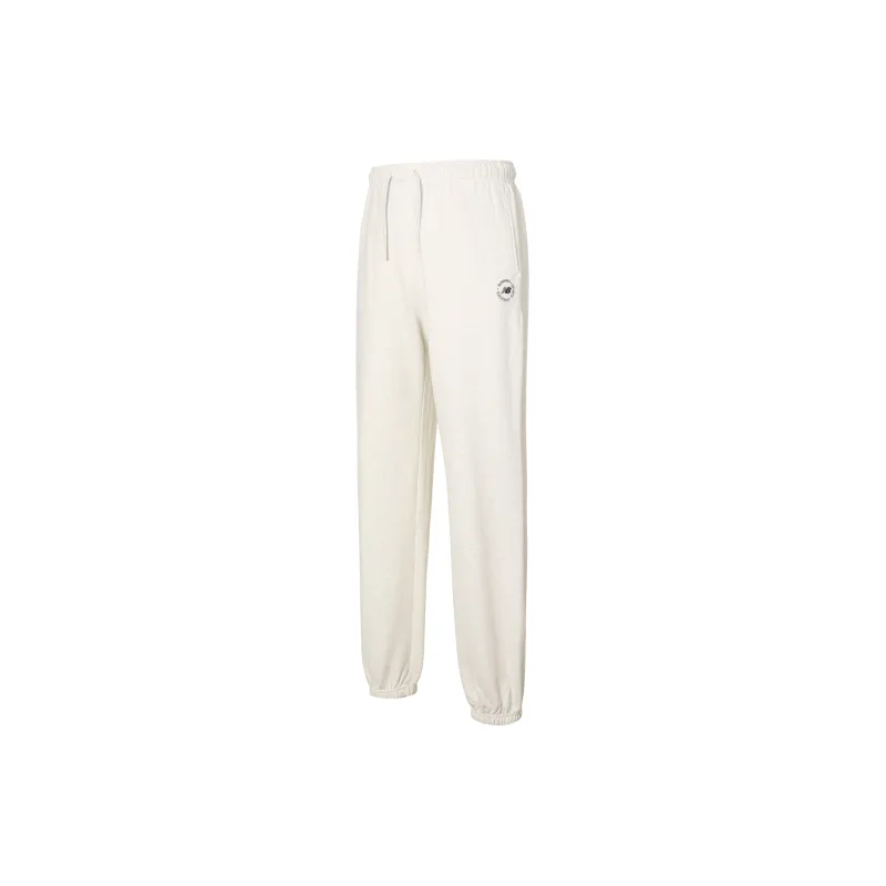 New Balance Sports Long Pants Knitted Sweatpants Women's White-1
