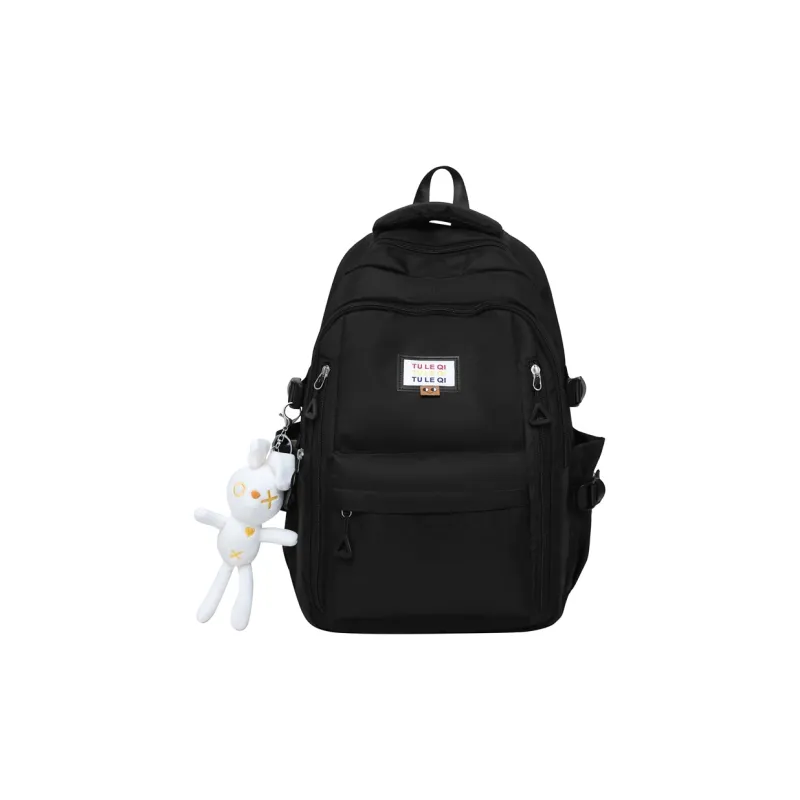 Deli Bear Nylon Backpack Regular Unisex Pink/Black/White/Yellow-3