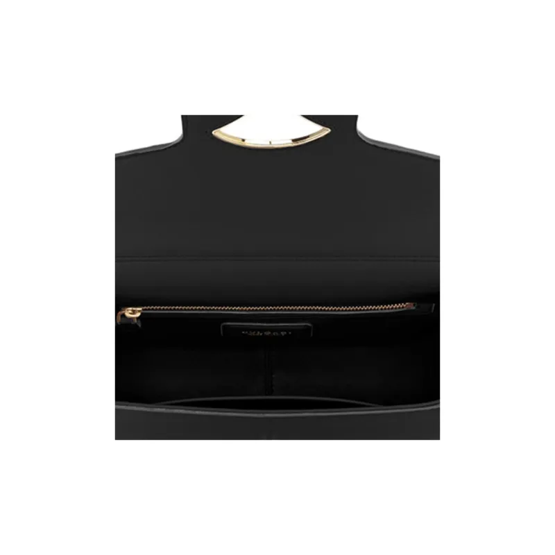 BVLGARI Divas’ Dream Series Cow Leather Shoulder Bag Women's Black-3