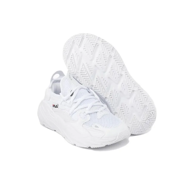 FILA Ray Tracer EVO 2 Cushioning Wear Resistant Low Top Running Shoes Unisex White-4