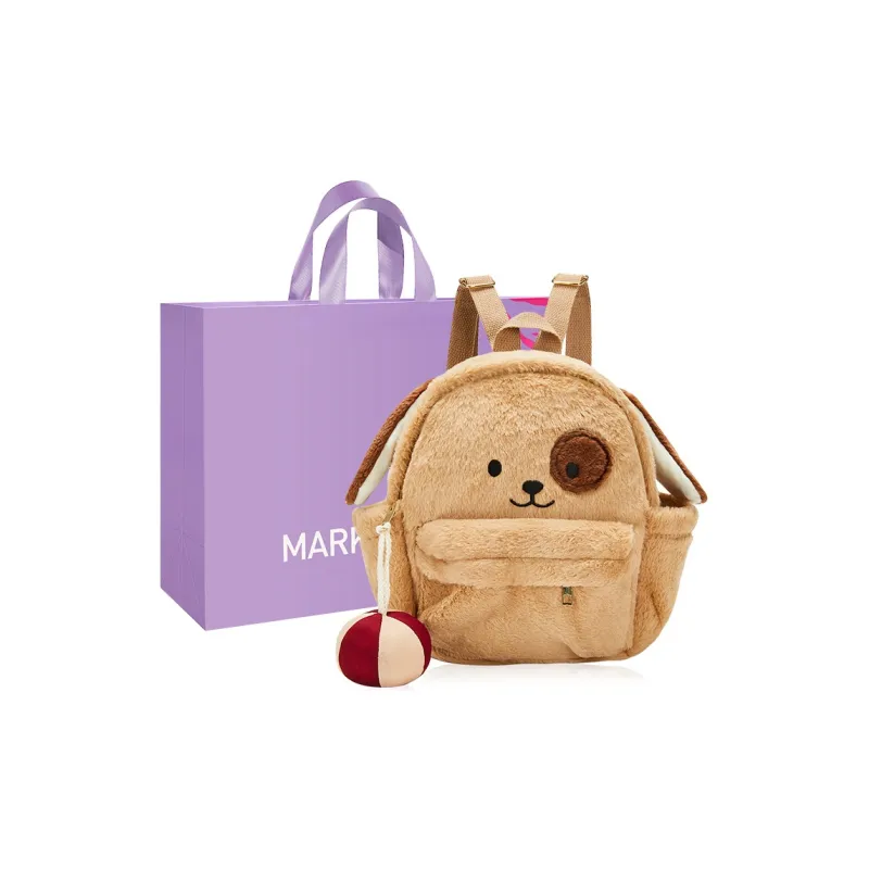 MARKANGARO Fabric Backpack Small Size Unisex Brown-1